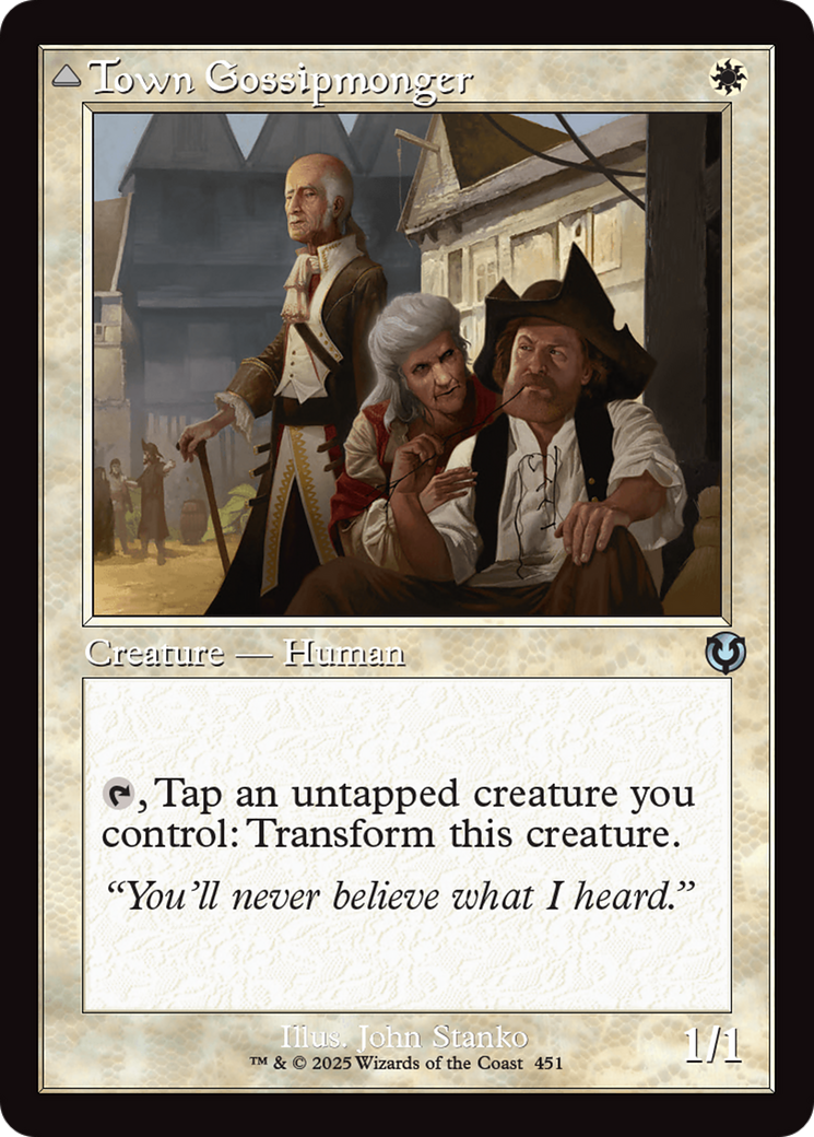 Town Gossipmonger // Incited Rabble (Retro Frame) [Innistrad Remastered] Foil