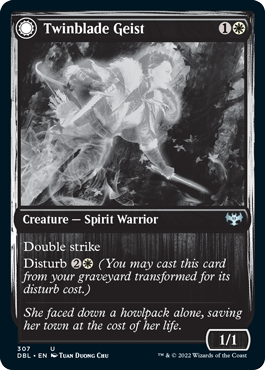 Twinblade Geist // Twinblade Invocation [Innistrad: Double Feature] Foil