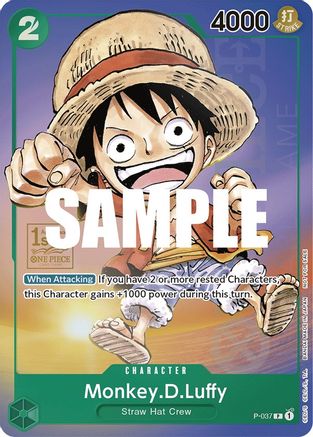 Monkey.D.Luffy (037) (1st Anniversary Tournament) (P-037) - [One Piece Promotion Cards] Foil
