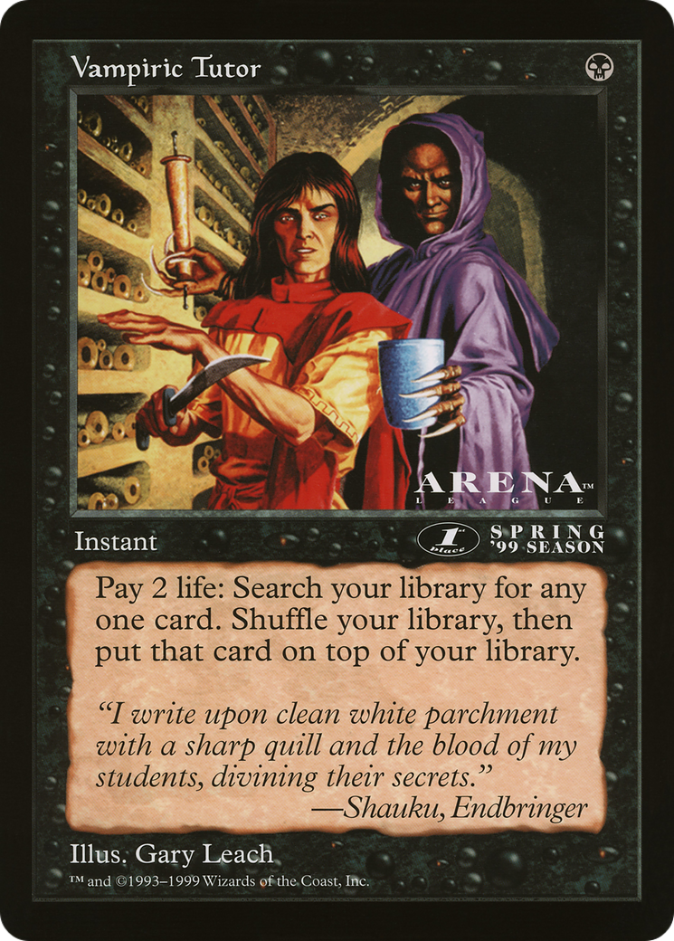 Vampiric Tutor  [Oversized League Prizes]