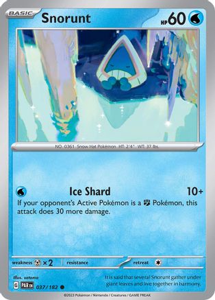 Snorunt (037/182) [Scarlet & Violet: Paradox Rift] Reverse Holofoil