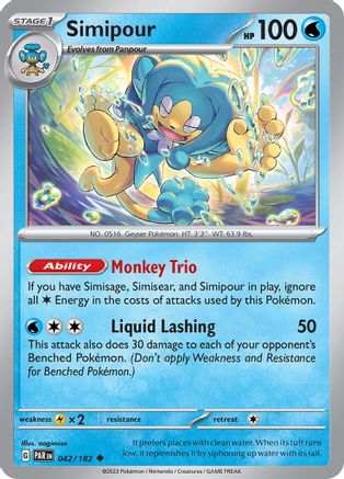 Simipour (042/182) [Scarlet & Violet: Paradox Rift] Reverse Holofoil
