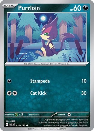 Purrloin (114/182) [Scarlet & Violet: Paradox Rift] Reverse Holofoil