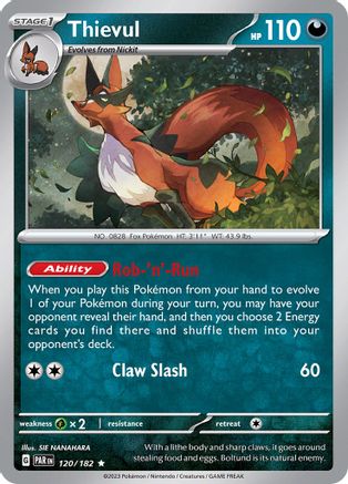 Thievul (120/182) [Scarlet & Violet: Paradox Rift] Reverse Holofoil
