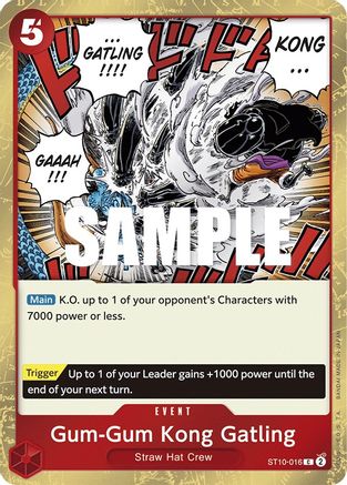 Gum-Gum Kong Gatling (ST10-016) - [Ultra Deck: The Three Captains] Foil