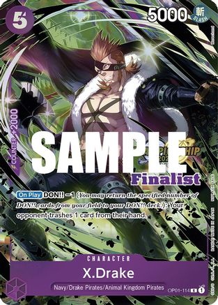 X.Drake (CS 2023 Top Players Pack) [Finalist] (OP01-114) - [One Piece Promotion Cards] Foil