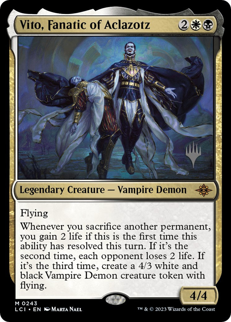 Vito, Fanatic of Aclazotz (Promo Pack) [The Lost Caverns of Ixalan Promos] Foil