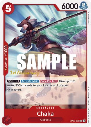 Chaka (OP05-008) - [Awakening of the New Era: 1st Anniversary Tournament Cards]
