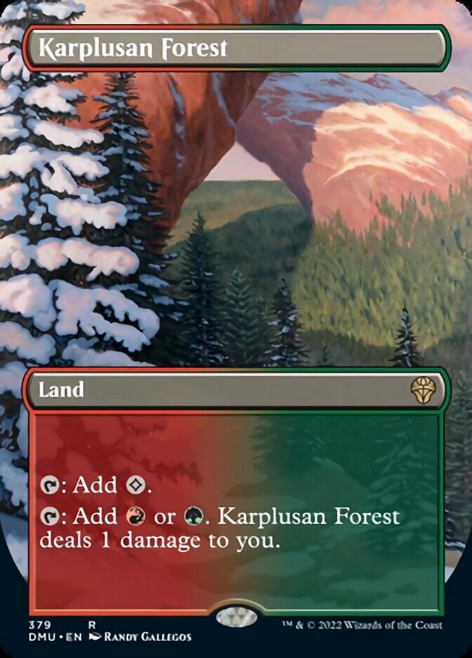 Karplusan Forest (Borderless Alternate Art) [Dominaria United] Foil