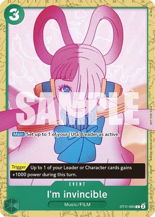 I'm invincible (Starter Deck 11: Uta Deck Battle) (ST11-005) - [One Piece Promotion Cards]