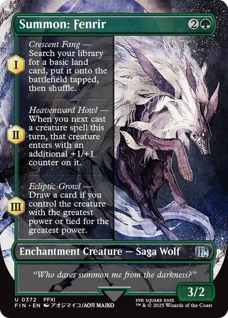 Summon: Fenrir (Borderless) [FINAL FANTASY] Foil