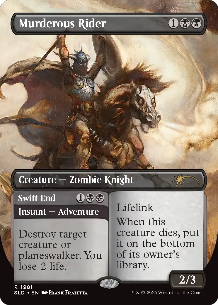 Murderous Rider // Swift End  [Secret Lair Drop Series] (Borderless) Foil
