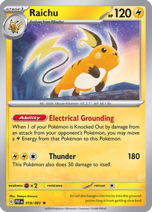 Raichu (019/091) [Scarlet & Violet: Paldean Fates] Reverse Holofoil