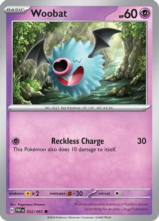Woobat (032/091) [Scarlet & Violet: Paldean Fates] Reverse Holofoil