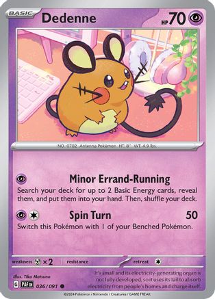 Dedenne (036/091) [Scarlet & Violet: Paldean Fates] Reverse Holofoil
