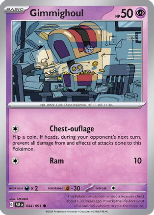 Gimmighoul (044/091) [Scarlet & Violet: Paldean Fates] Reverse Holofoil