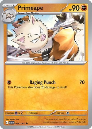 Primeape (046/091) [Scarlet & Violet: Paldean Fates] Reverse Holofoil