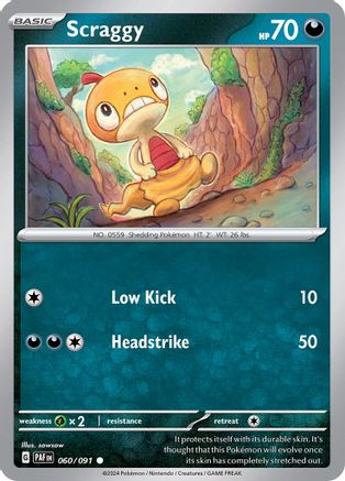 Scraggy (060/091) [Scarlet & Violet: Paldean Fates] Reverse Holofoil