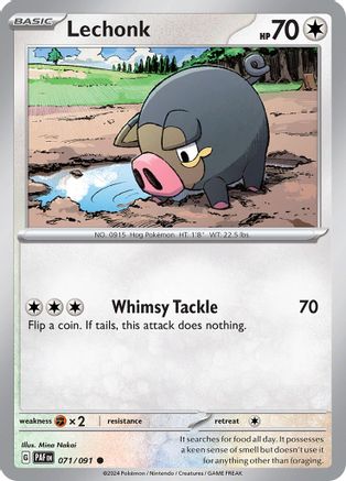 Lechonk (071/091) [Scarlet & Violet: Paldean Fates] Reverse Holofoil