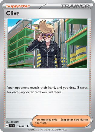 Clive (078/091) [Scarlet & Violet: Paldean Fates] Reverse Holofoil