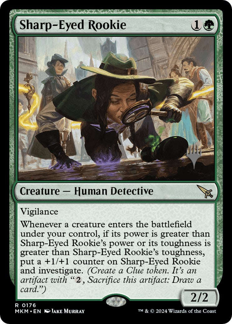 Sharp-Eyed Rookie (Promo Pack) [Murders at Karlov Manor Promos] Foil