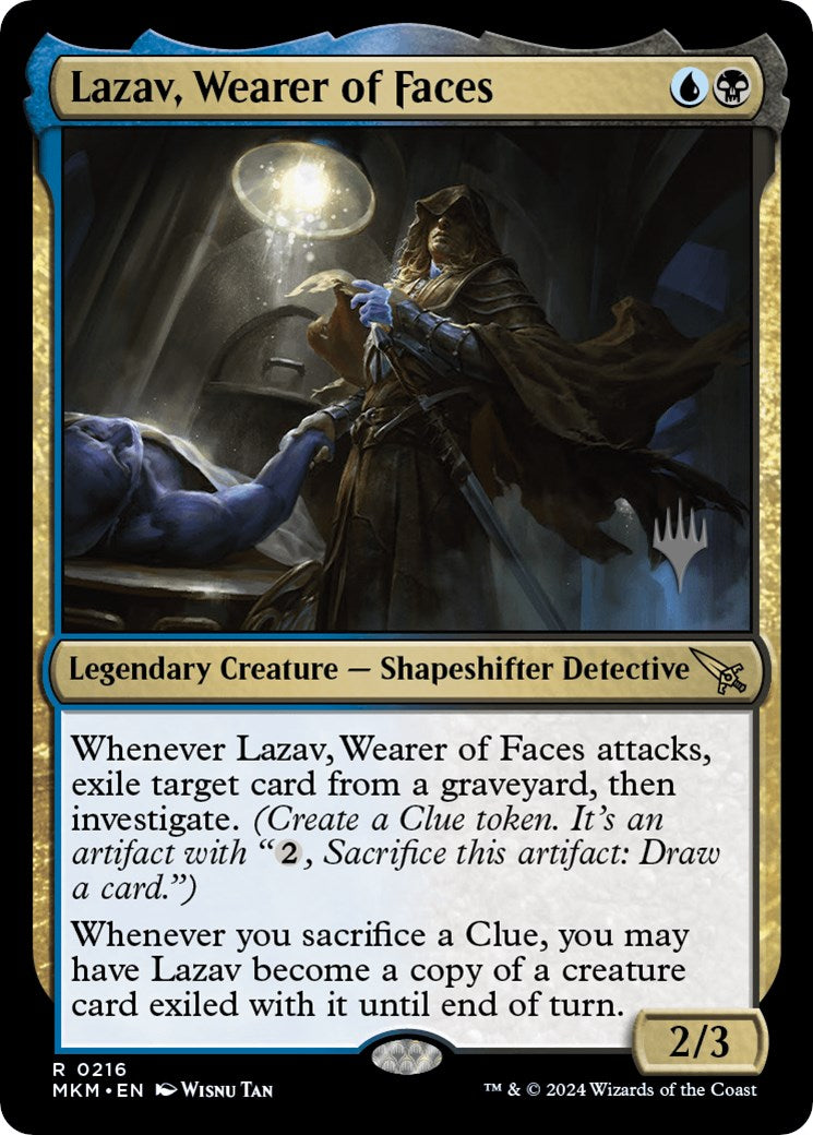 Lazav, Wearer of Faces (Promo Pack) [Murders at Karlov Manor Promos] Foil