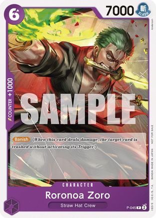 Roronoa Zoro (OP-06 Pre-Release Tournament) [Participant] (P-045) - [One Piece Promotion Cards]