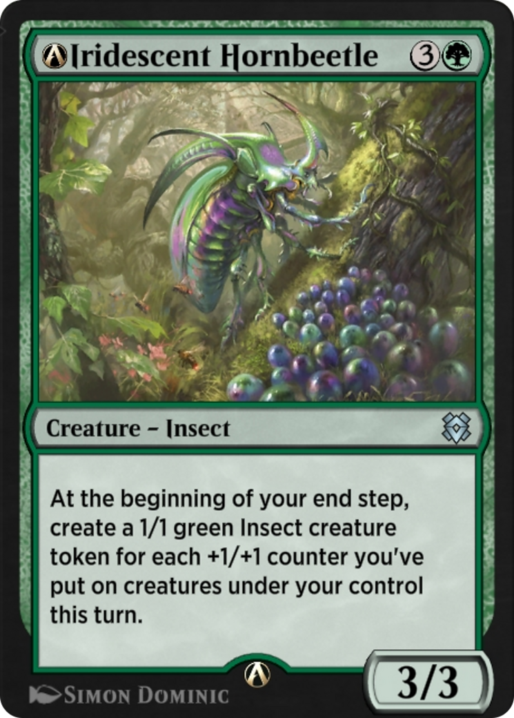A-Iridescent Hornbeetle  [Zendikar Rising]