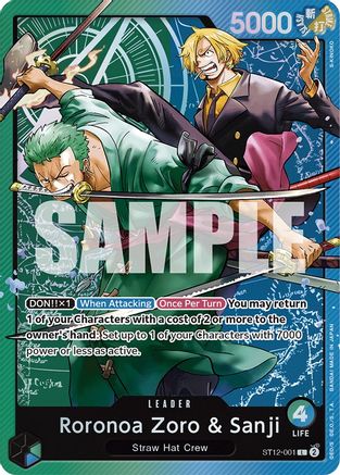 Roronoa Zoro & Sanji (ST12-001) - [Starter Deck 12: Zoro and Sanji] Foil