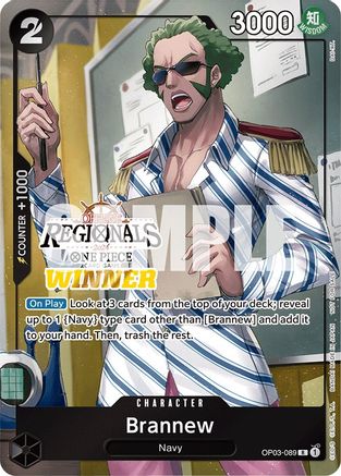 Brannew (Offline Regional 2024) [Winner] (OP03-089) - [One Piece Promotion Cards] Foil