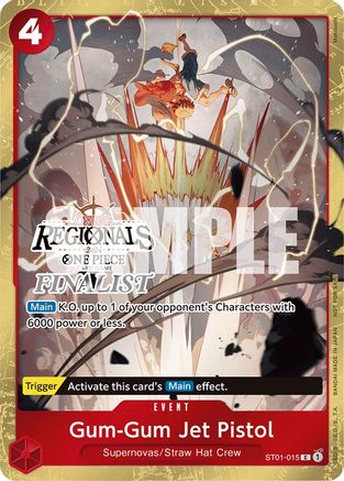 Gum-Gum Jet Pistol (Online Regional 2024) [Finalist] (ST01-015) - [One Piece Promotion Cards] Foil