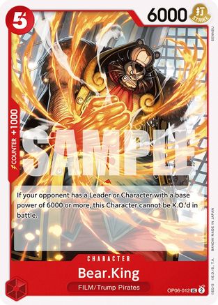 Bear.King (OP06-012) - [Wings of the Captain]