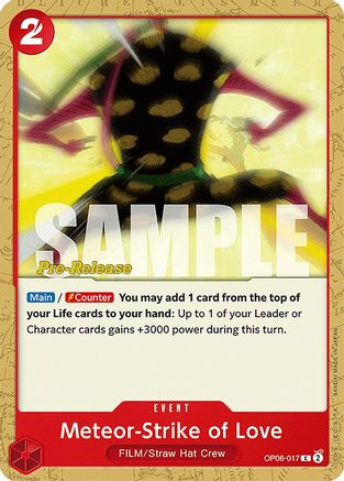 Meteor-Strike of Love (OP06-017) - [Wings of the Captain Pre-Release Cards]