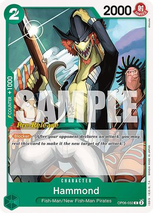 Hammond (OP06-032) - [Wings of the Captain Pre-Release Cards]