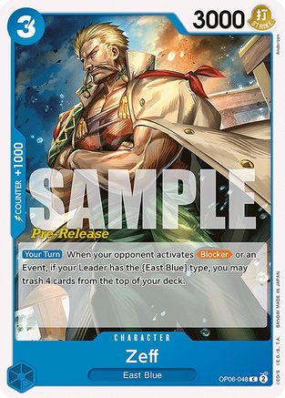 Zeff (OP06-048) - [Wings of the Captain Pre-Release Cards]