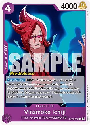 Vinsmoke Ichiji (060) (OP06-060) - [Wings of the Captain Pre-Release Cards]