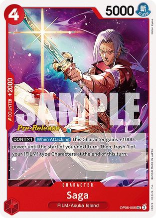 Saga (OP06-006) - [Wings of the Captain Pre-Release Cards]