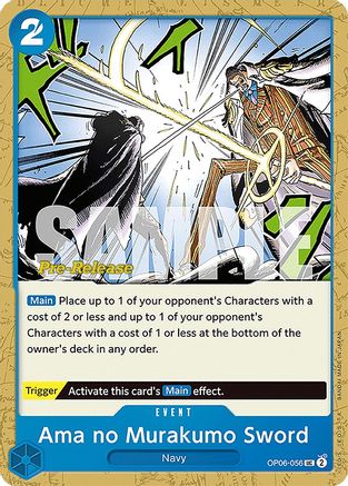 Ama no Murakumo Sword (OP06-056) - [Wings of the Captain Pre-Release Cards]