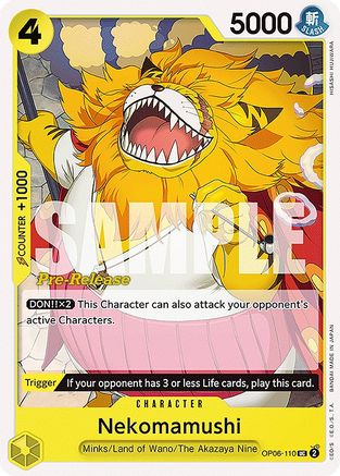Nekomamushi (OP06-110) - [Wings of the Captain Pre-Release Cards]