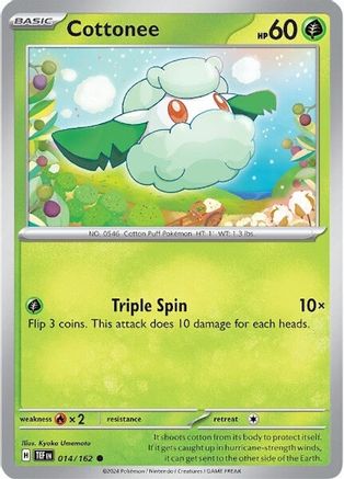 Cottonee (014/162) [Scarlet & Violet: Temporal Forces] Reverse Holofoil