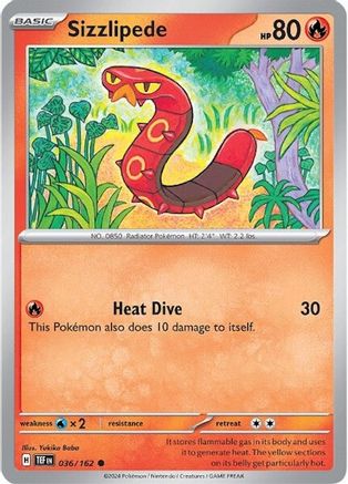Sizzlipede (036/162) [Scarlet & Violet: Temporal Forces] Reverse Holofoil