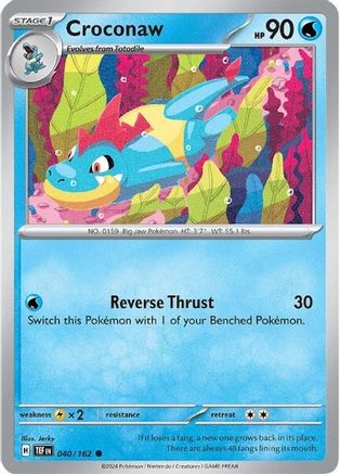 Croconaw (040/162) [Scarlet & Violet: Temporal Forces] Reverse Holofoil