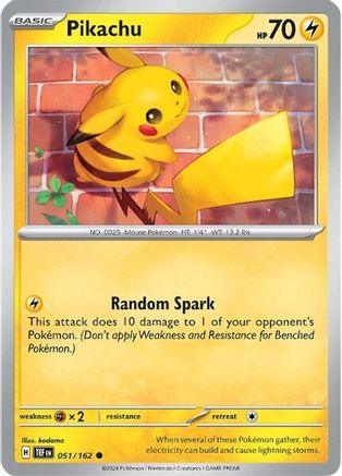 Pikachu (051/162) [Scarlet & Violet: Temporal Forces] Reverse Holofoil