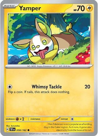 Yamper (058/162) [Scarlet & Violet: Temporal Forces] Reverse Holofoil