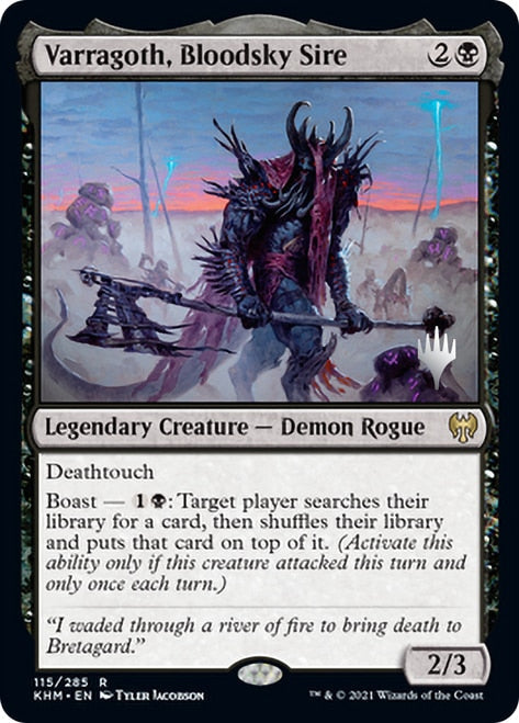 Varragoth, Bloodsky Sire (Promo Pack) [Kaldheim Promos] Foil