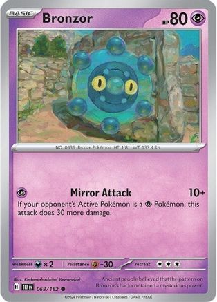 Bronzor (068/162) [Scarlet & Violet: Temporal Forces] Reverse Holofoil