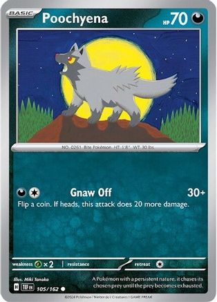 Poochyena (105/162) [Scarlet & Violet: Temporal Forces] Reverse Holofoil
