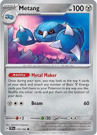 Metang (114/162) [Scarlet & Violet: Temporal Forces] Reverse Holofoil