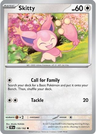 Skitty (130/162) [Scarlet & Violet: Temporal Forces] Reverse Holofoil