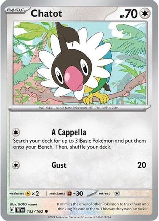 Chatot (132/162) [Scarlet & Violet: Temporal Forces] Reverse Holofoil